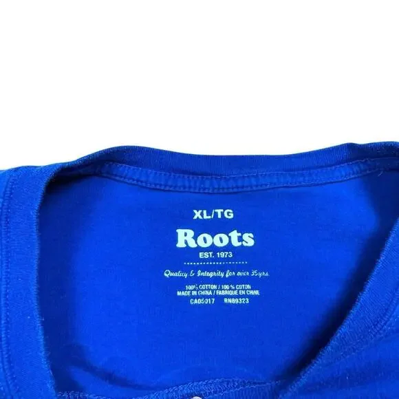 Roots Aspen Colorado Royal Blue Beaver Long Sleeve Tee - Picture 6 of 8